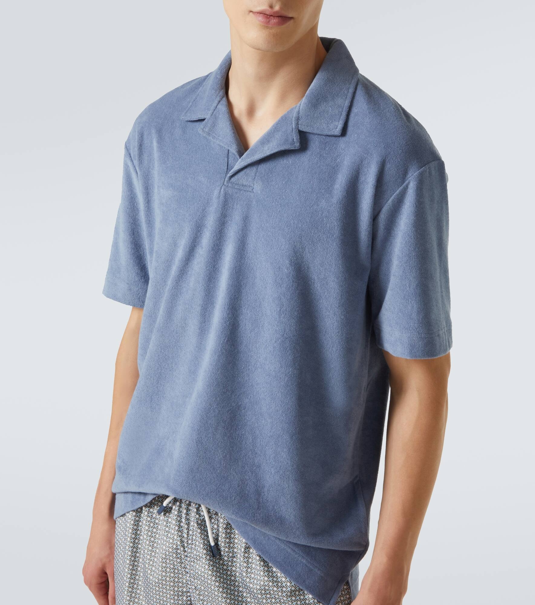 Cotton terry polo shirt - 5