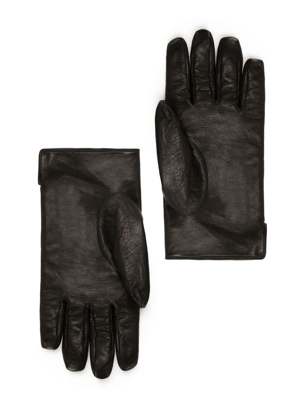 DG-logo embossed leather gloves - 2