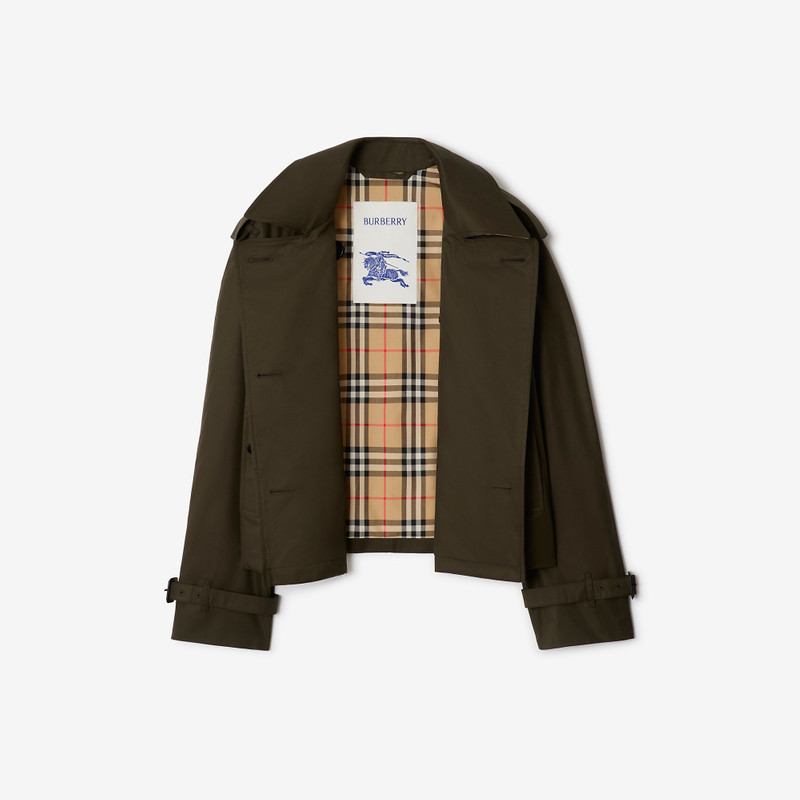 Cropped Tropical Gabardine Mayfair Trench Jacket 5