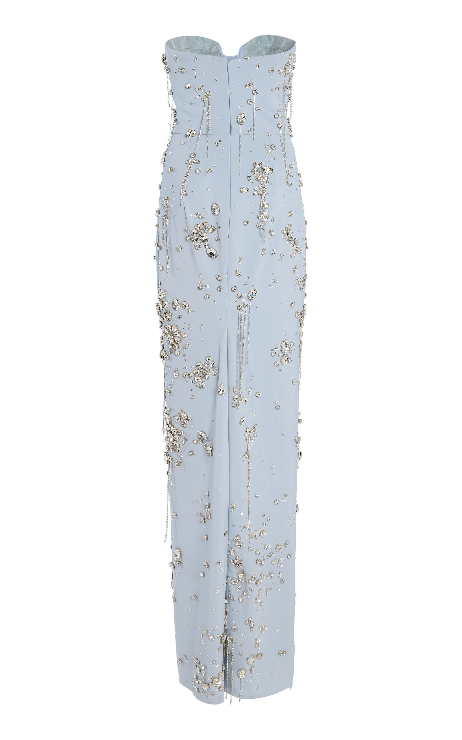 Crystal-Embellished Crepe Gown blue - 5