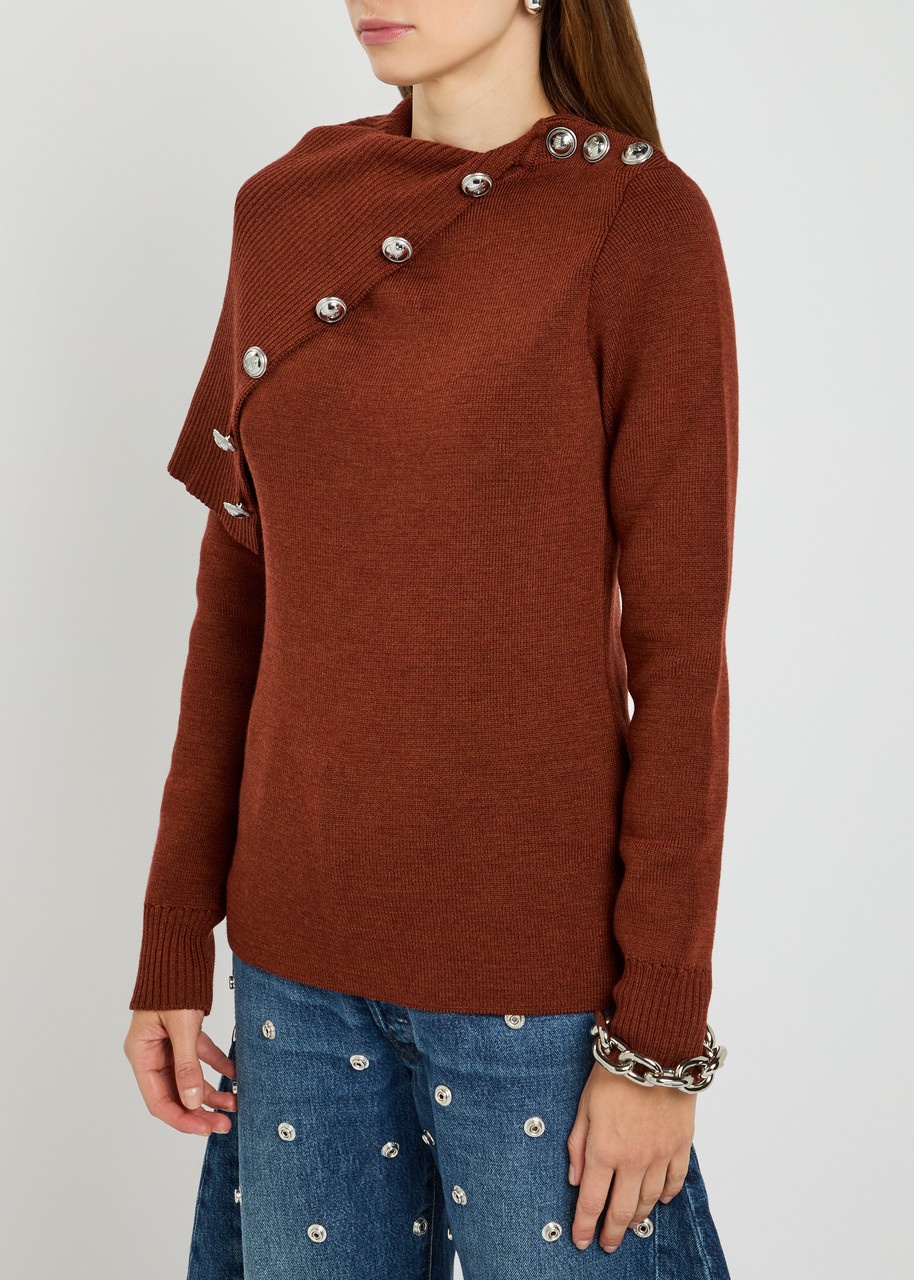 Rabanne Asymmetric Wool Jumper - 2