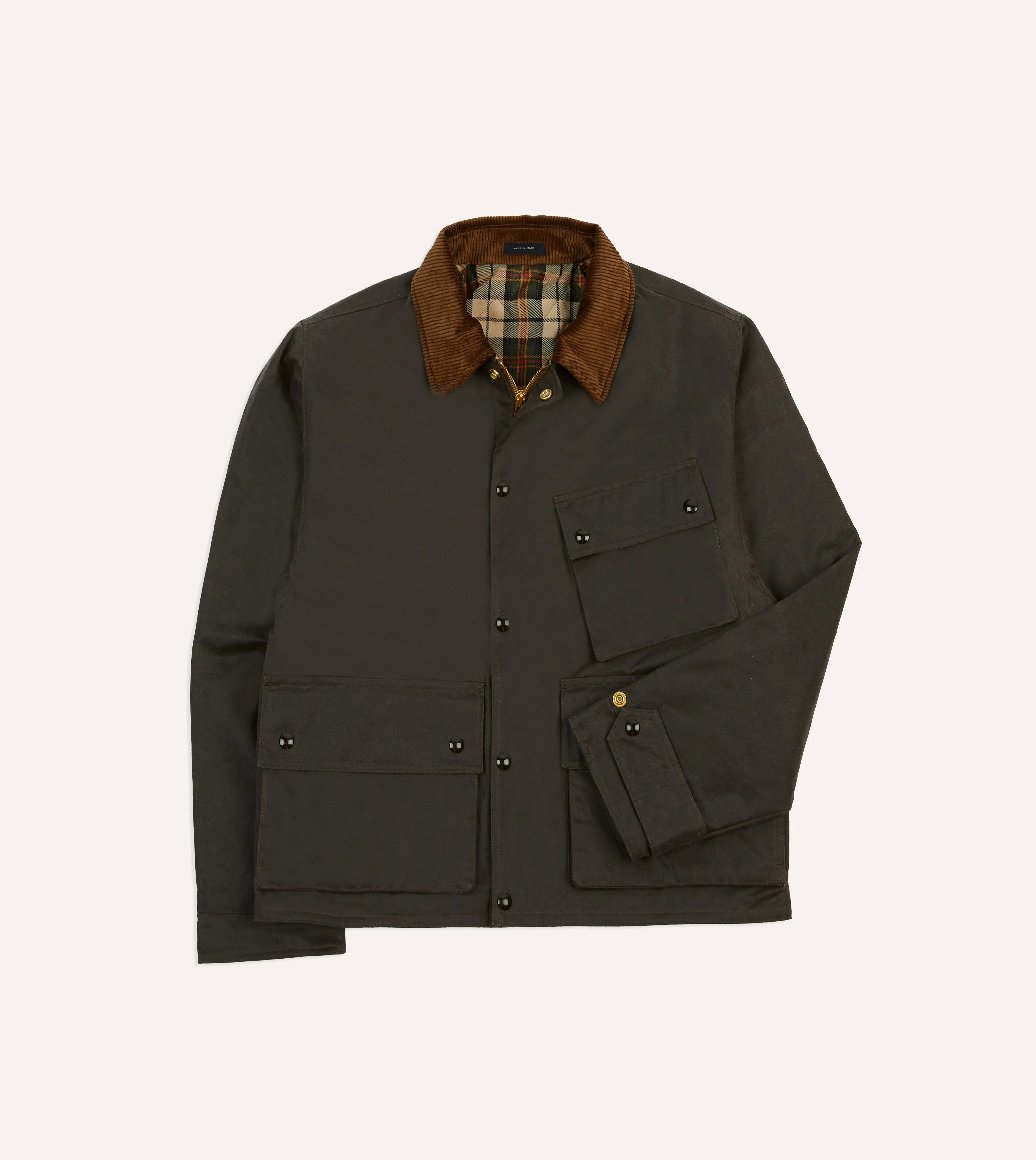 Brown Waxed Cotton Wader Jacket - 1