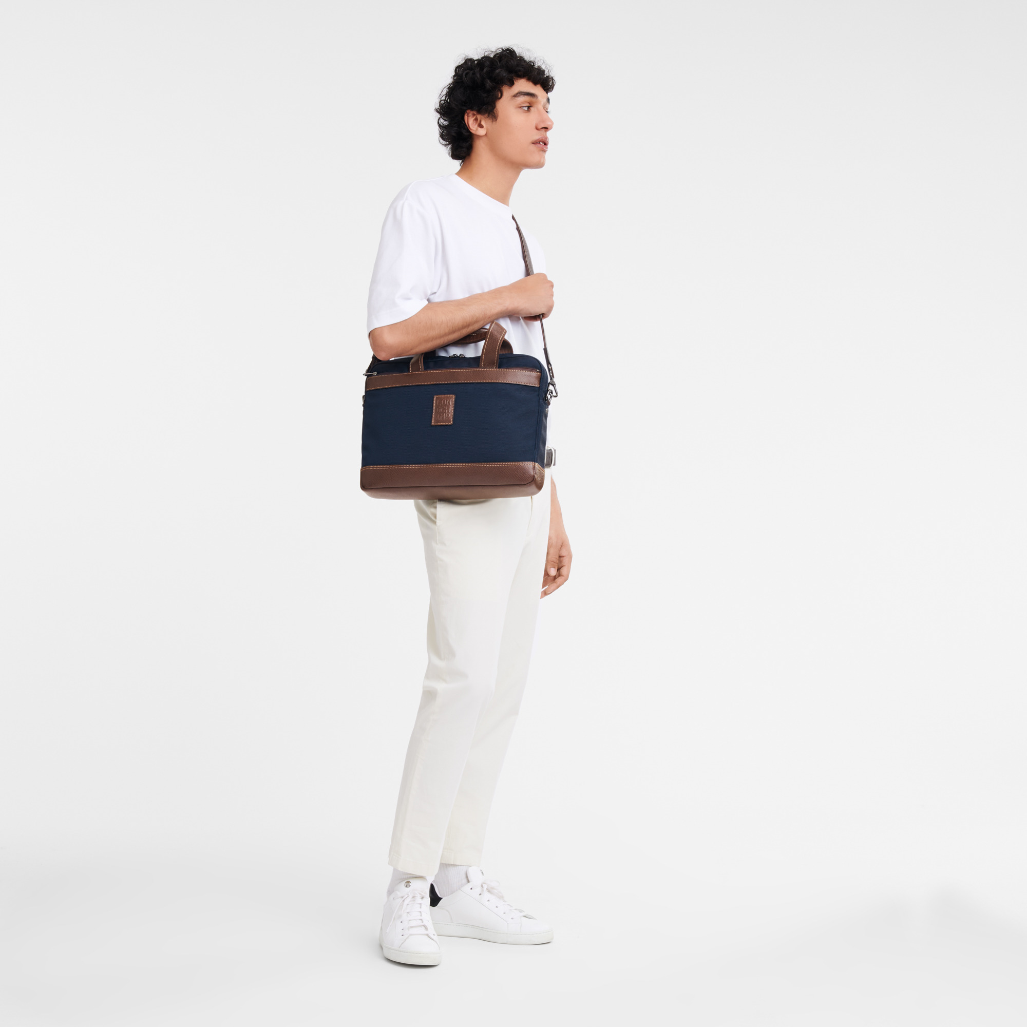Boxford S Briefcase Blue - Canvas - 2