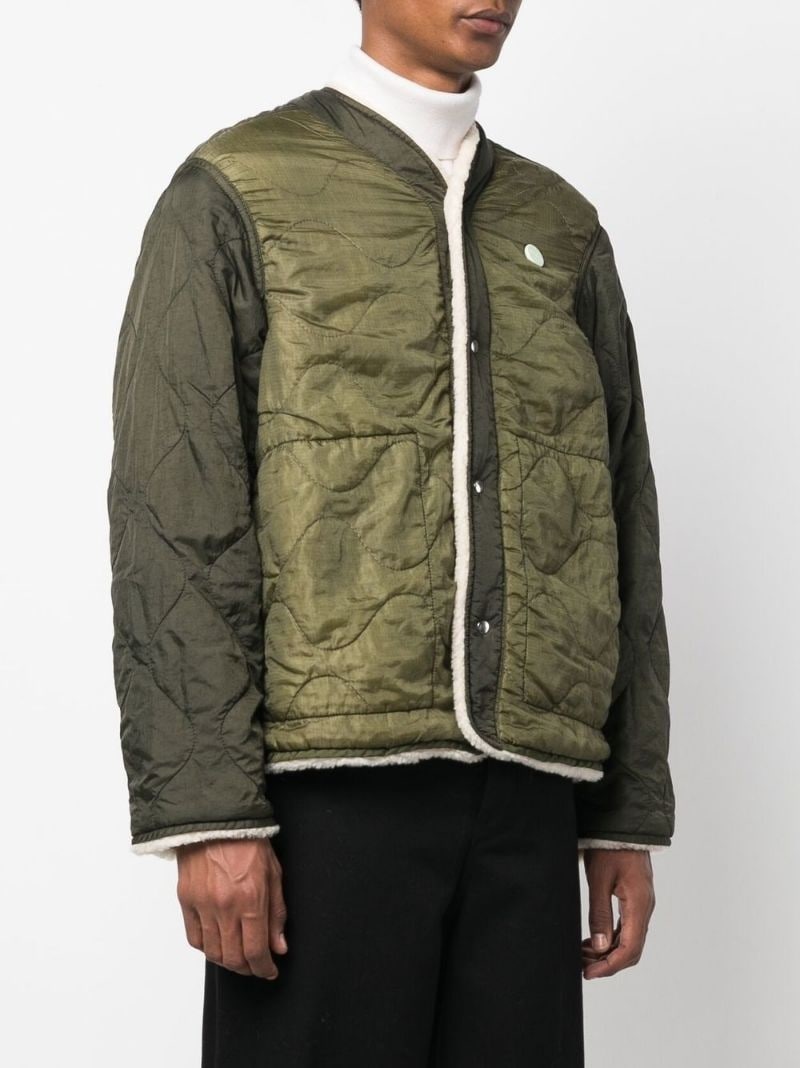 quilted single-breasted jacket - 5