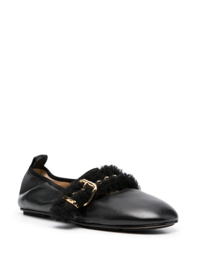 WANDLER buckled round-toe leather ballerinas outlook