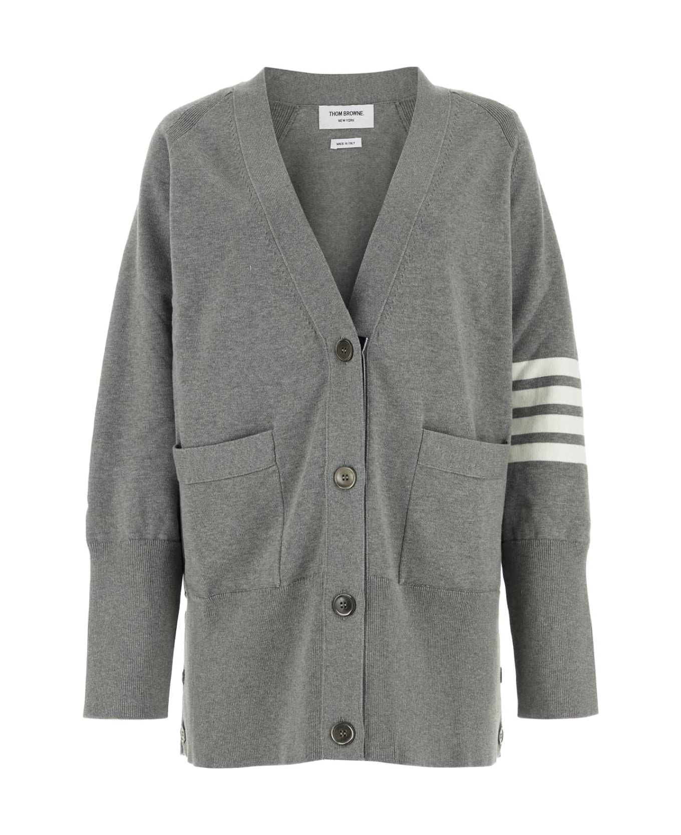 Grey Wool Oversize Cardigan - 1