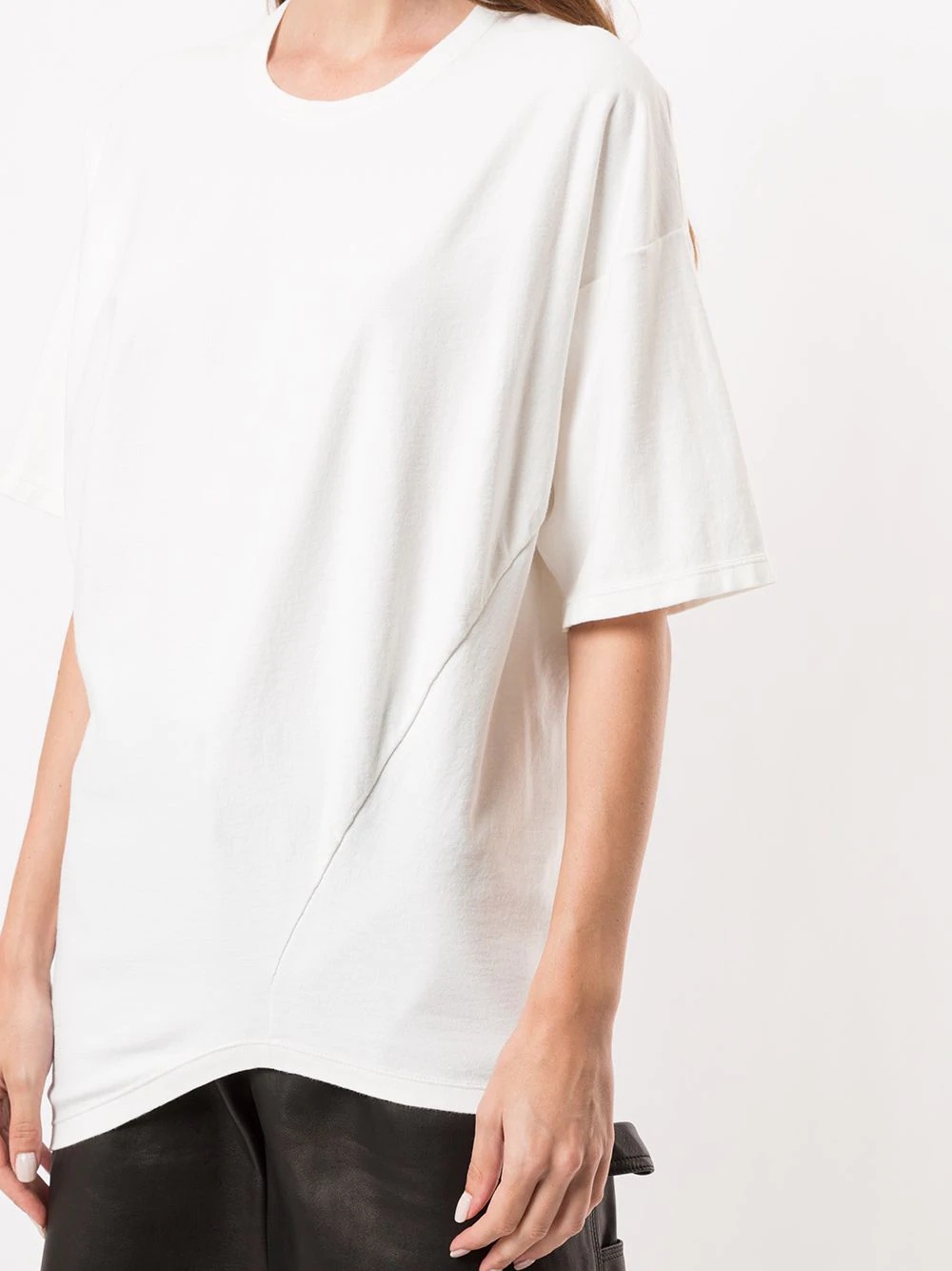 asymmetric hem T-shirt - 5