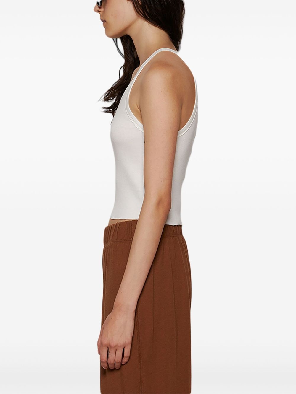 cropped cotton tank top - 4