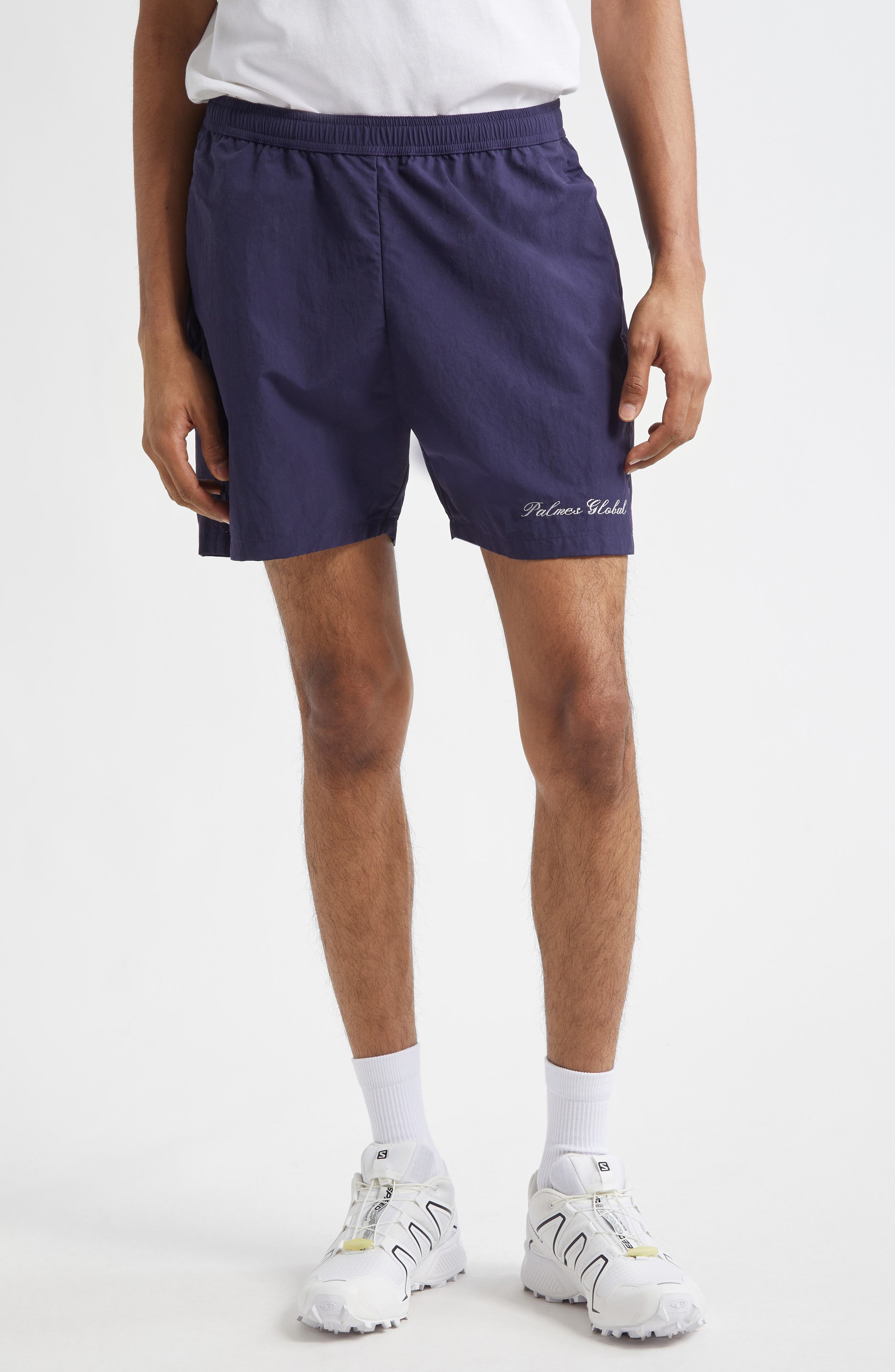 PALMES Global Tennis Shorts in Dark Blue at Nordstrom - 1