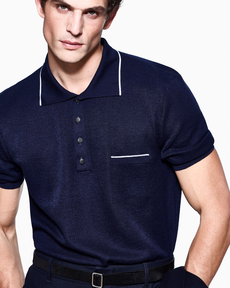 GIORGIO ARMANI POLO SHIRT IN CASHMERE AND SILK outlook