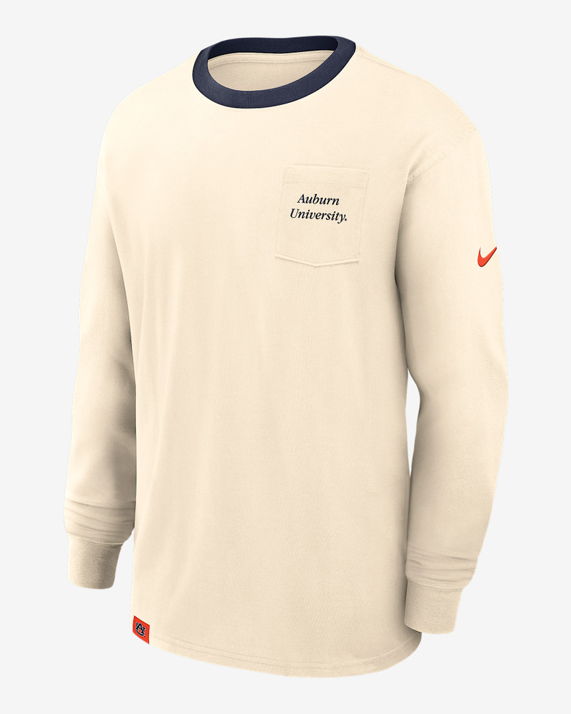 Auburn Athletic Prep Max90 Pocket Logo Men's Nike College Long-Sleeve T-Shirt - 1
