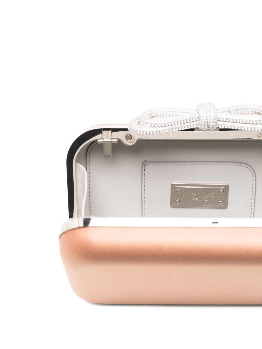 crystal-embellished bow clutch - 5