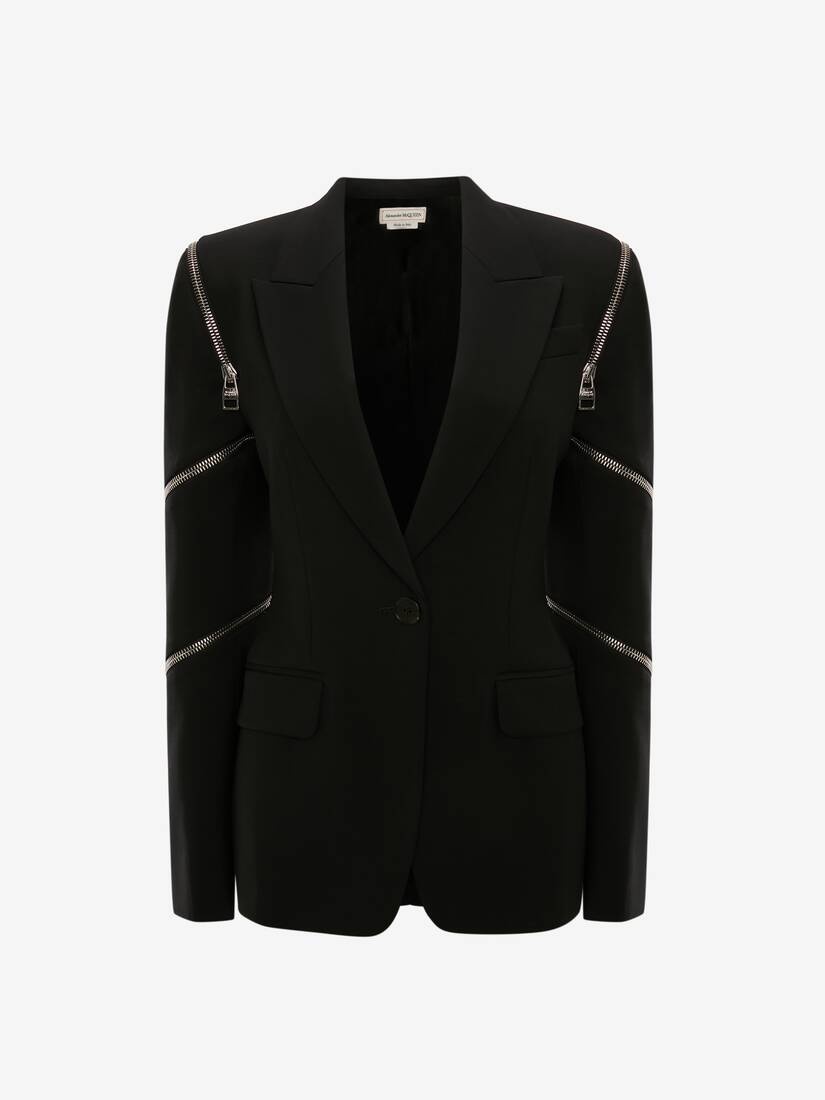 Spiral Zip Jacket in Black - 1