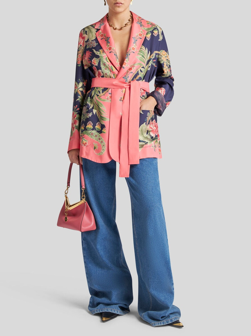 Etro PRINTED SILK WRAPAROUND JACKET outlook