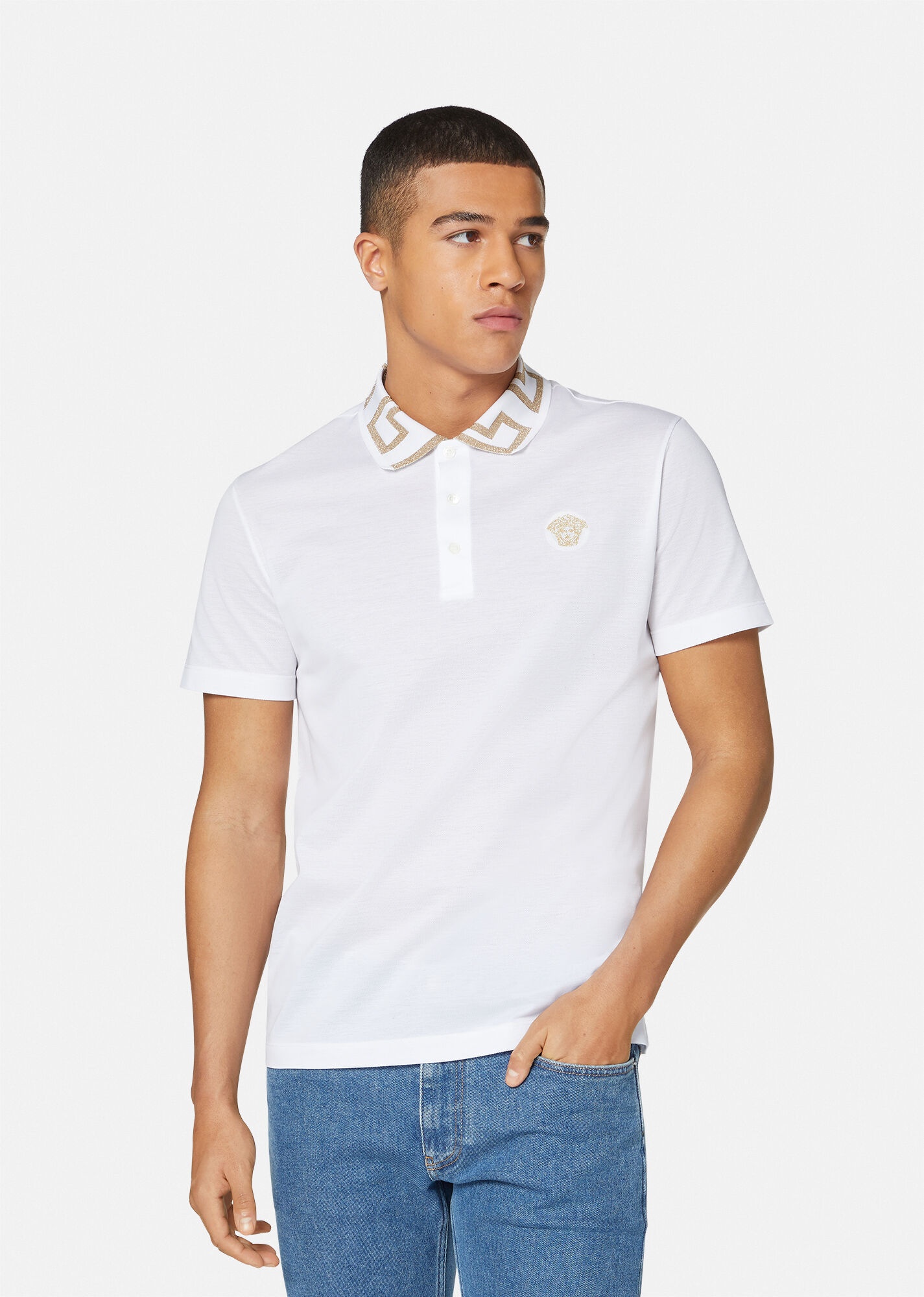 Greca Collar Polo Shirt - 2