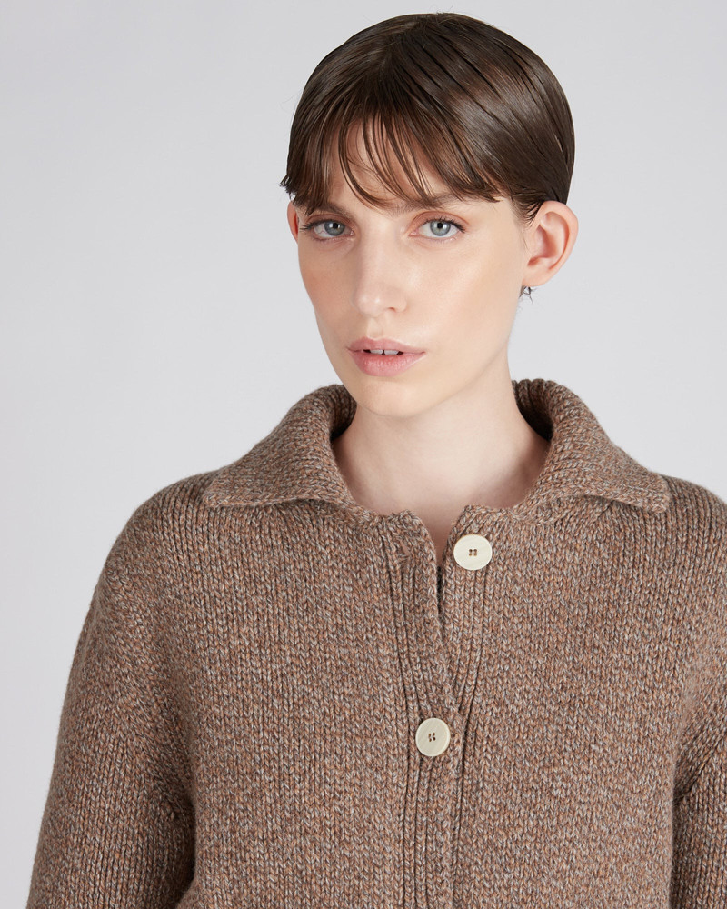 Chioto slim fit cardigan in wool and Alpaca 4