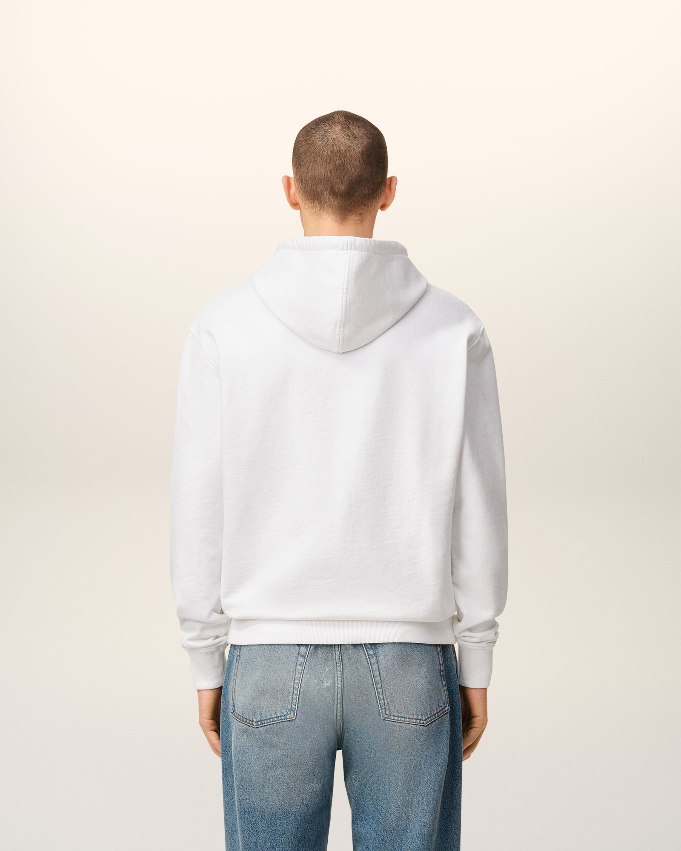 WHITE COTTON AMI DE COEUR HOODIE - 5
