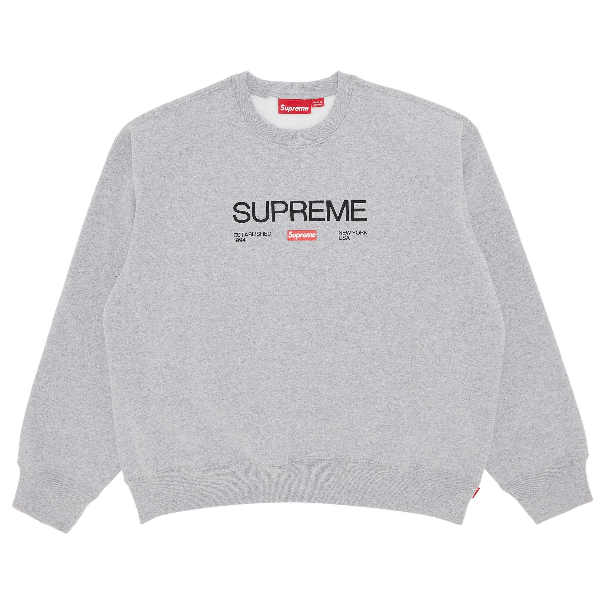 Supreme Established Crewneck 'Heather Grey' - 1