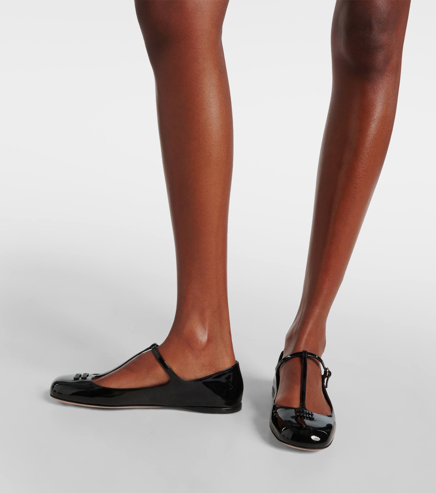Logo patent leather ballet flats - 7