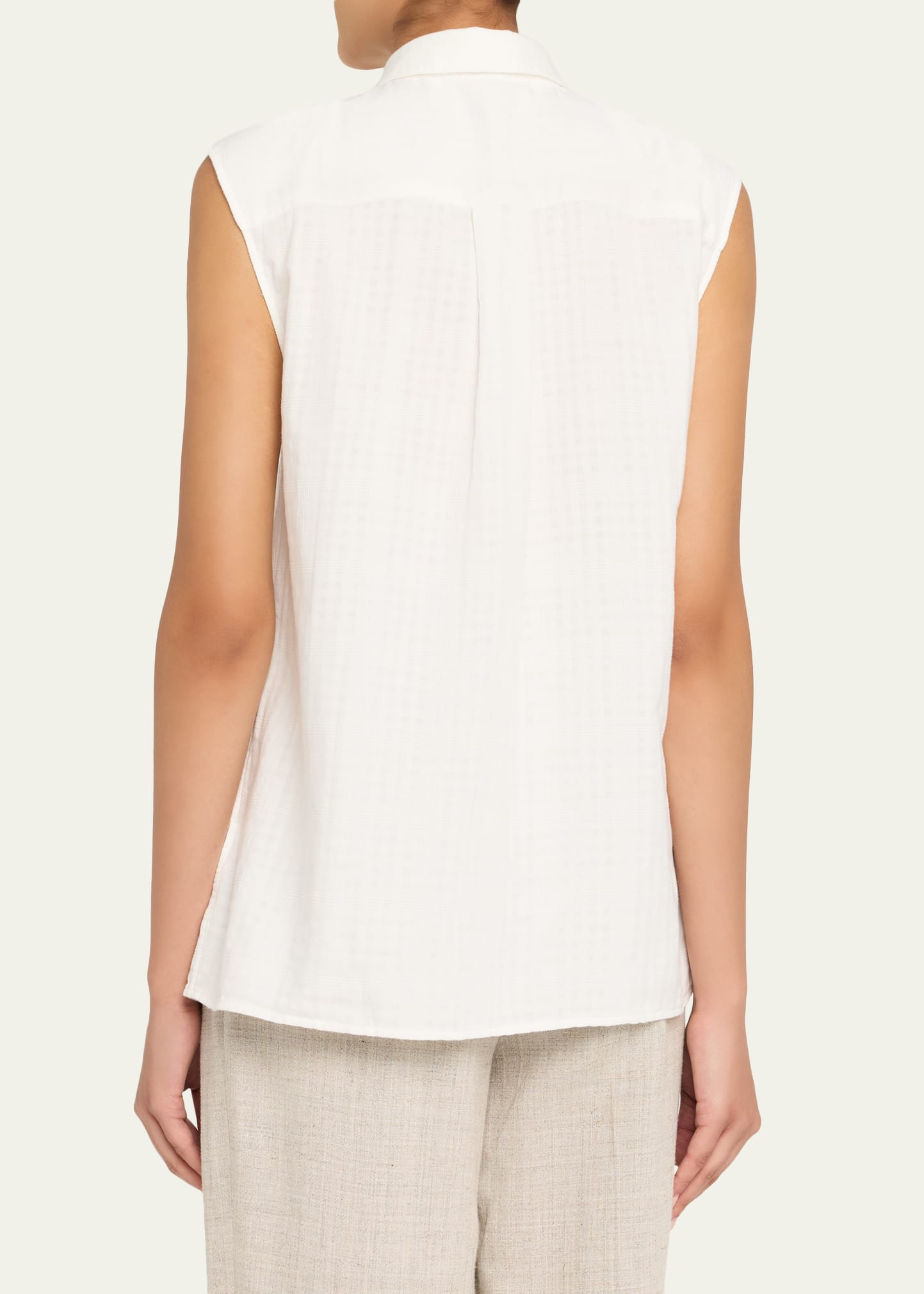 Iseult Sleeveless Japanese Cotton Shirt - 3