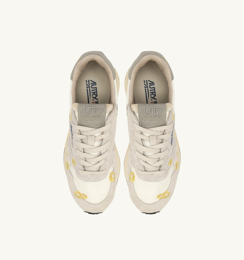 REELWIND LOW SNEAKERS IN WHITE AND BUTTERCUP EMBROIDERY 5