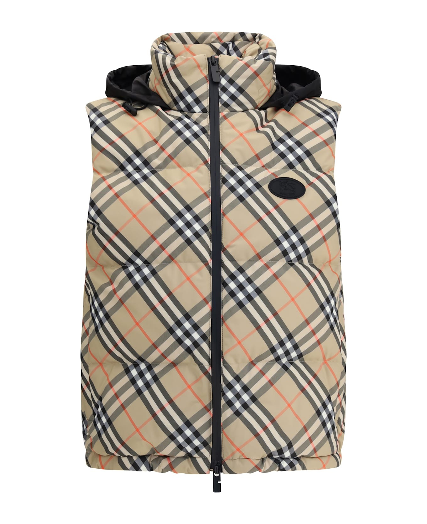 Check Vest Down Jacket - 2