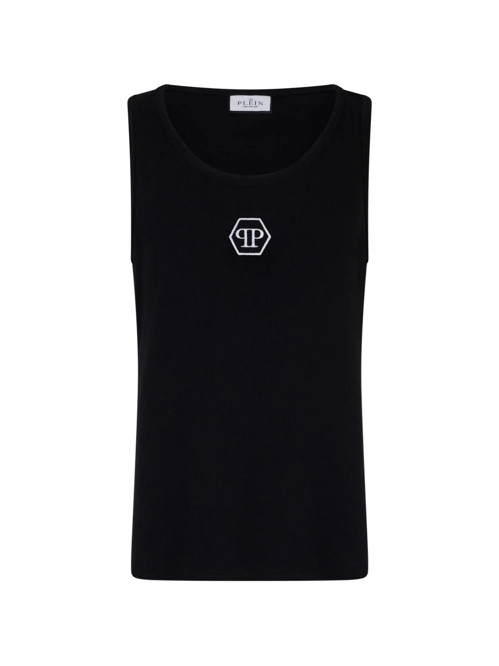 logo-embroidered cotton tank top - 1