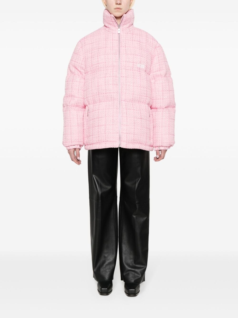 quilted tweed padded jacket - 2