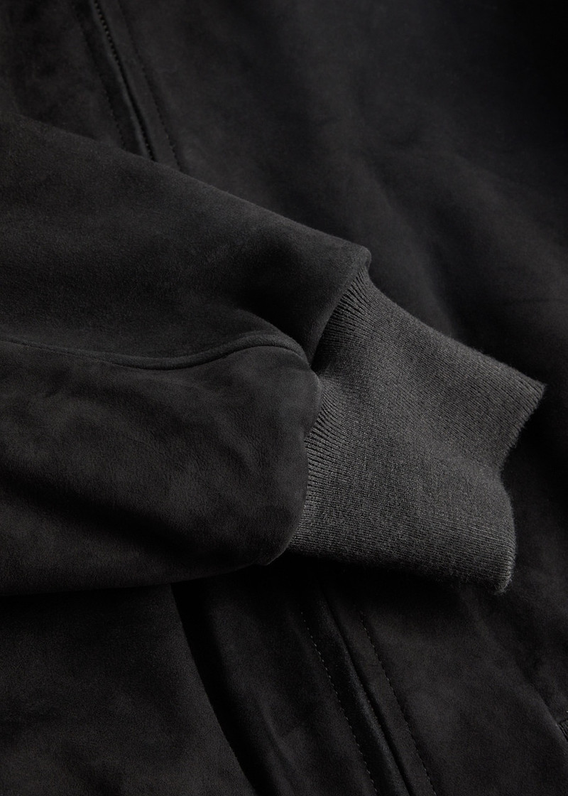 Entire Studios Raglan Padded Suede Bomber Jacket 5