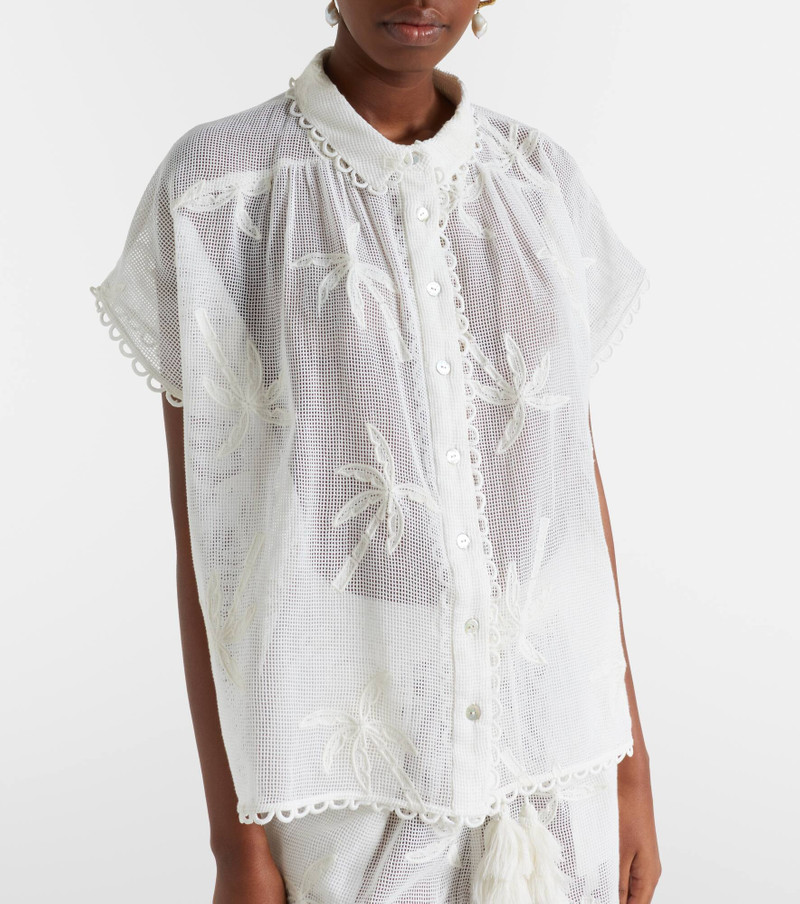 Embroidered cotton shirt 3