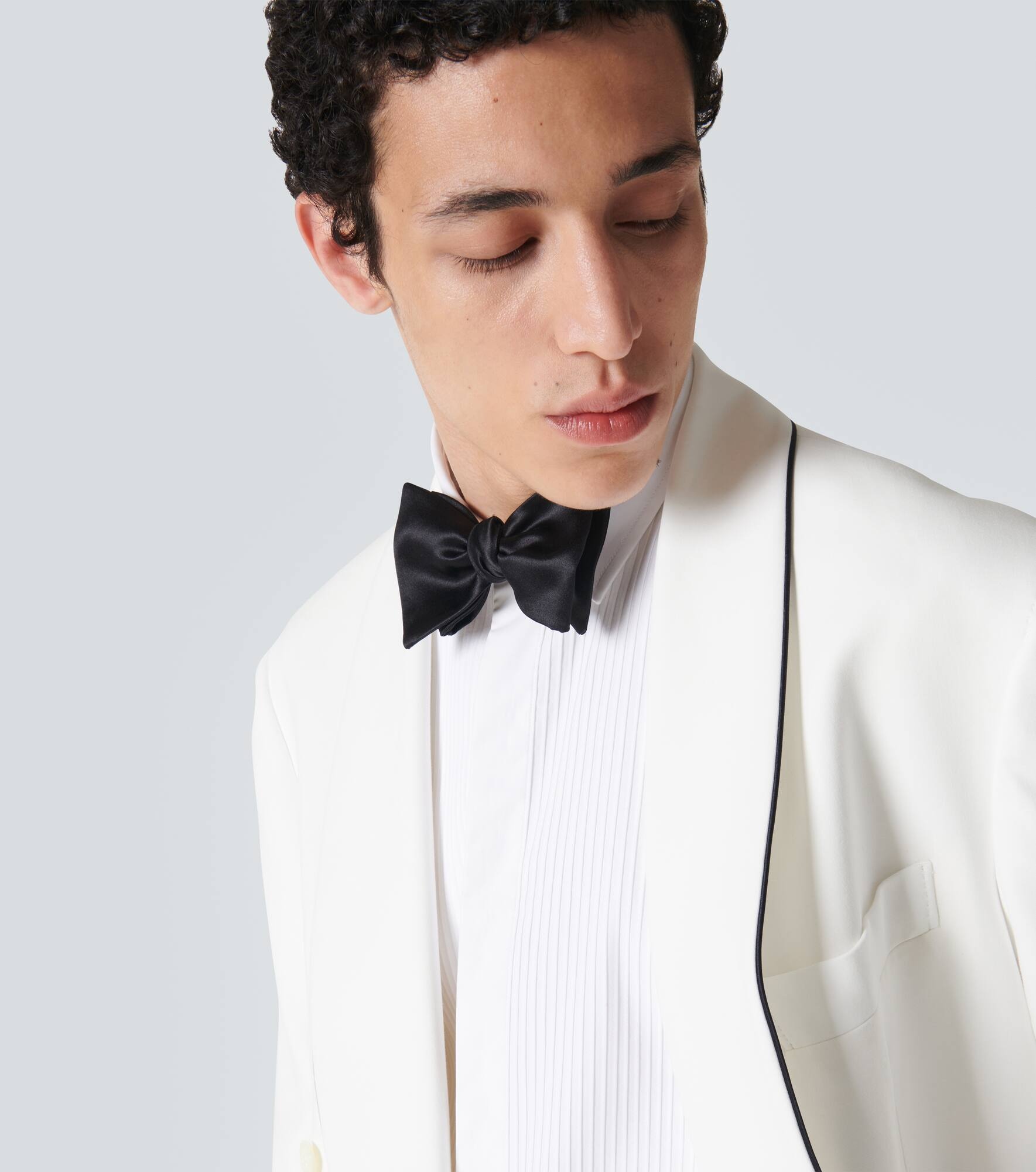 Silk and cotton satin bow tie - 3