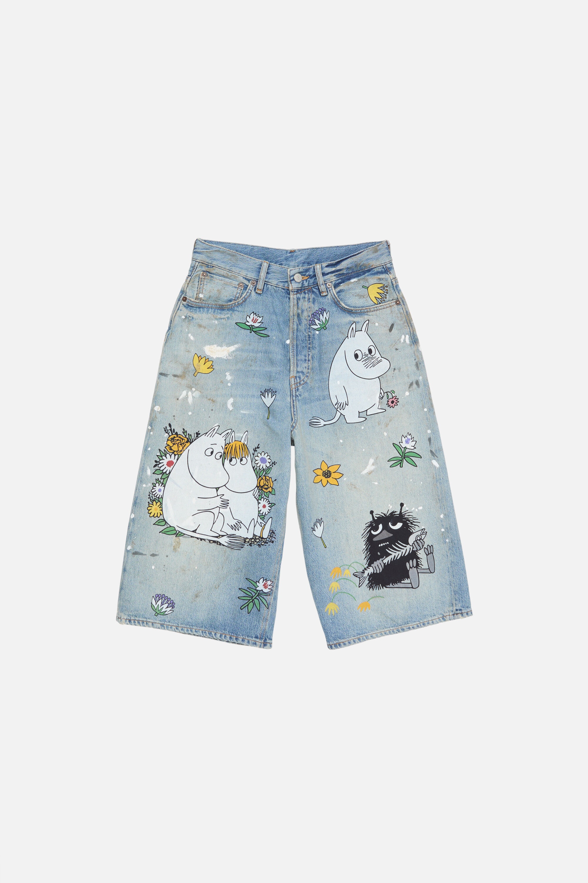 Denim shorts - Loose fit Acne Studios x Moomin - Light blue - 1