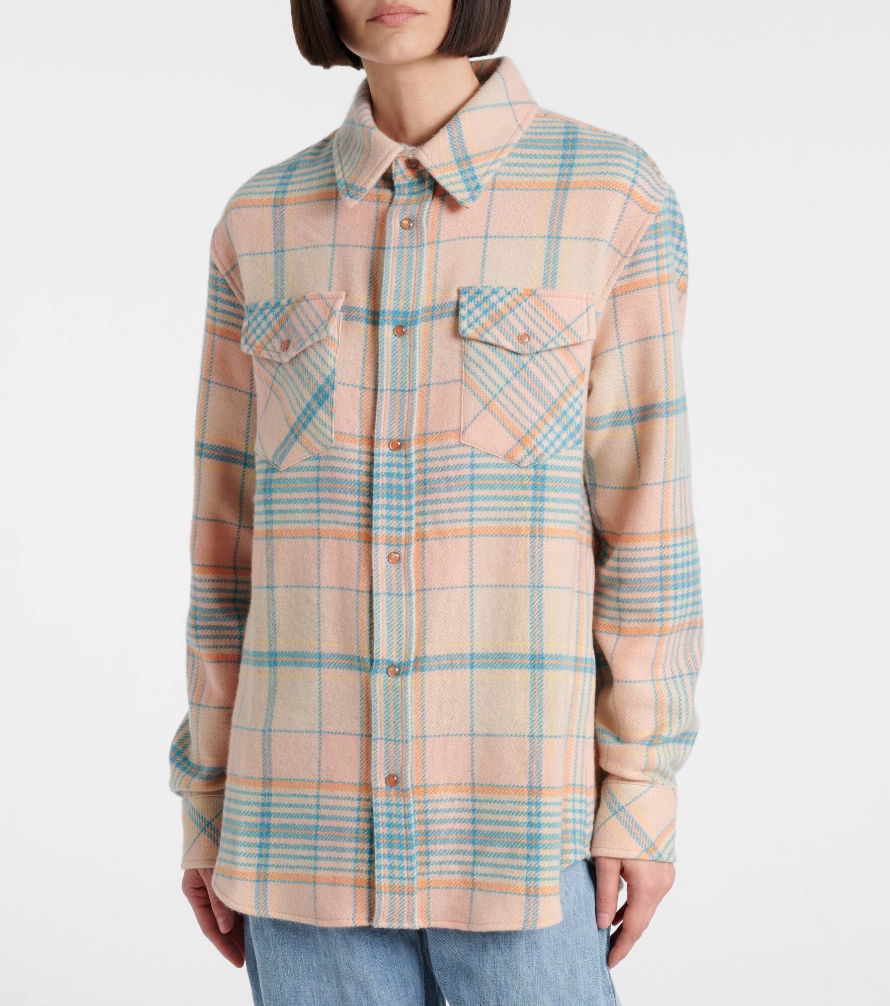 Lover plaid cashmere shirt - 6