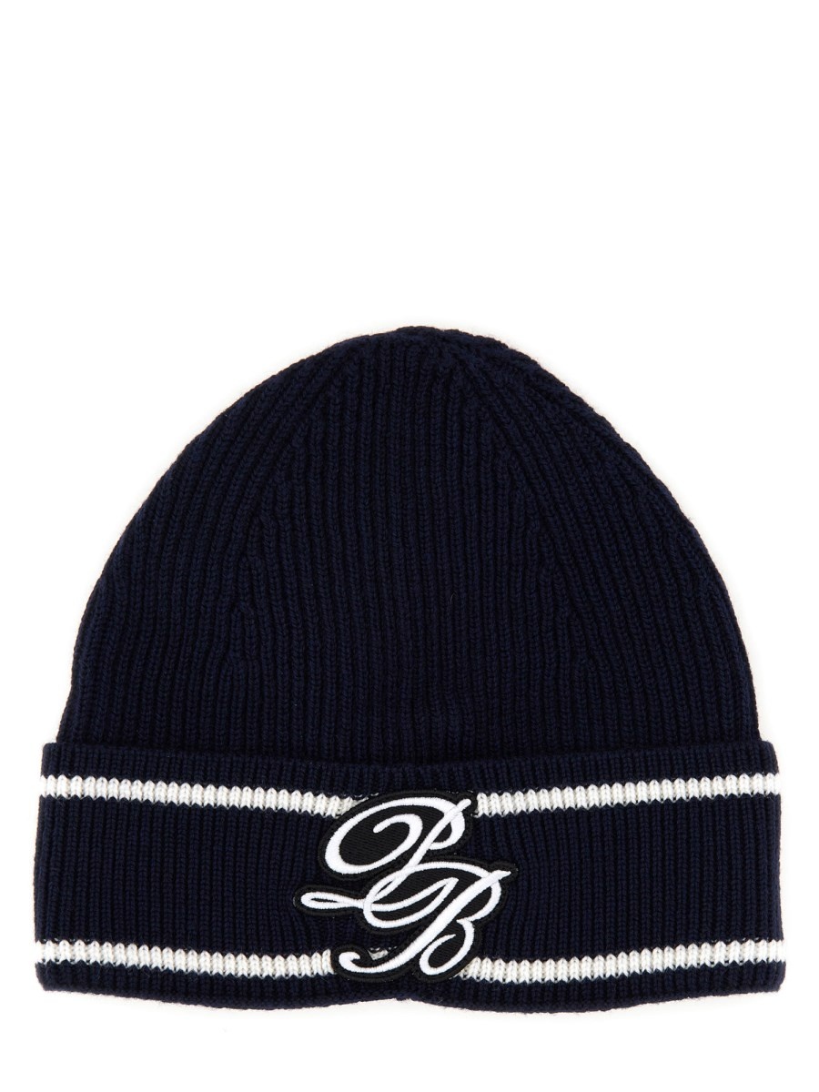 WOOL BEANIE HAT WITH LOGO - 1