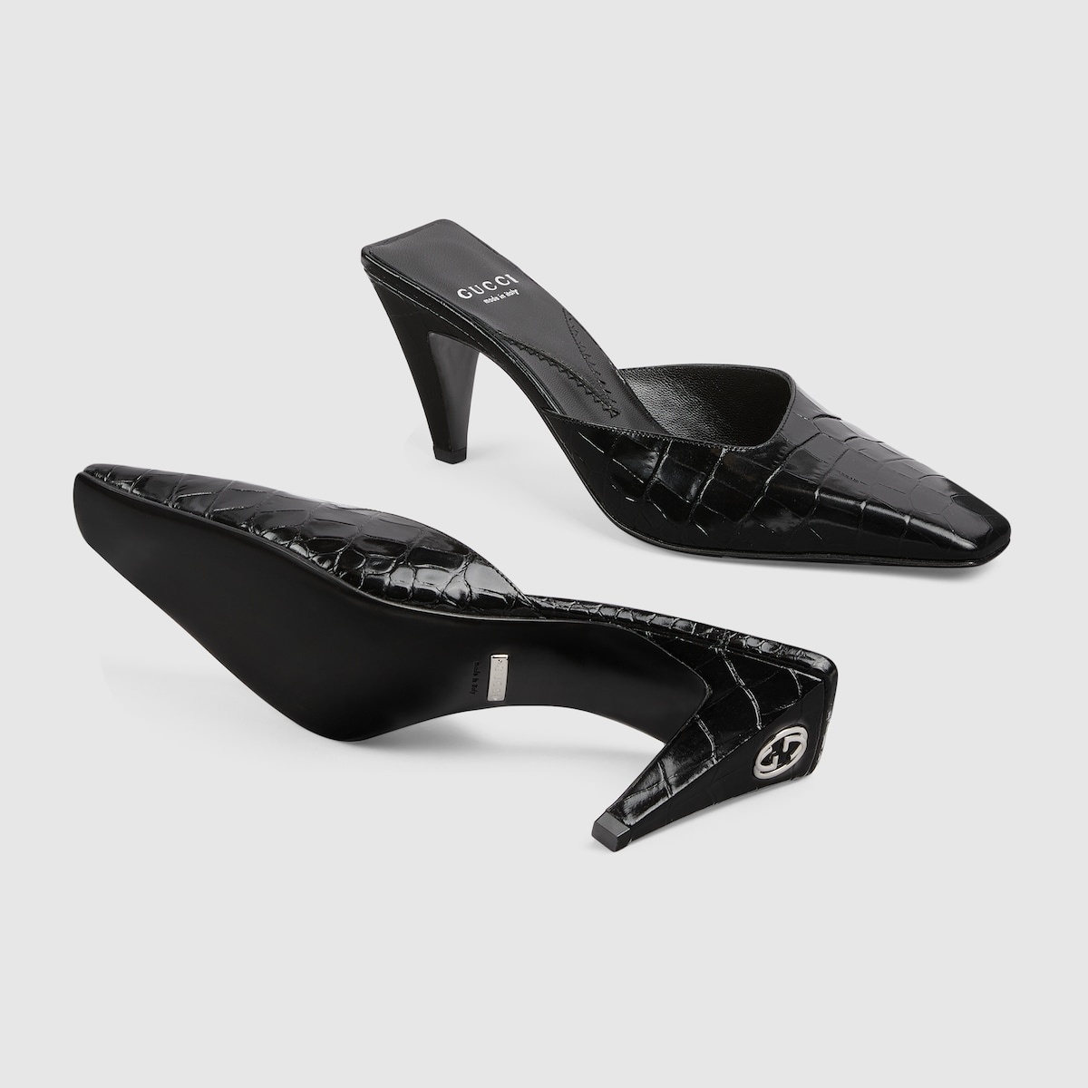 Women's crocodile printed mule sandal - 6