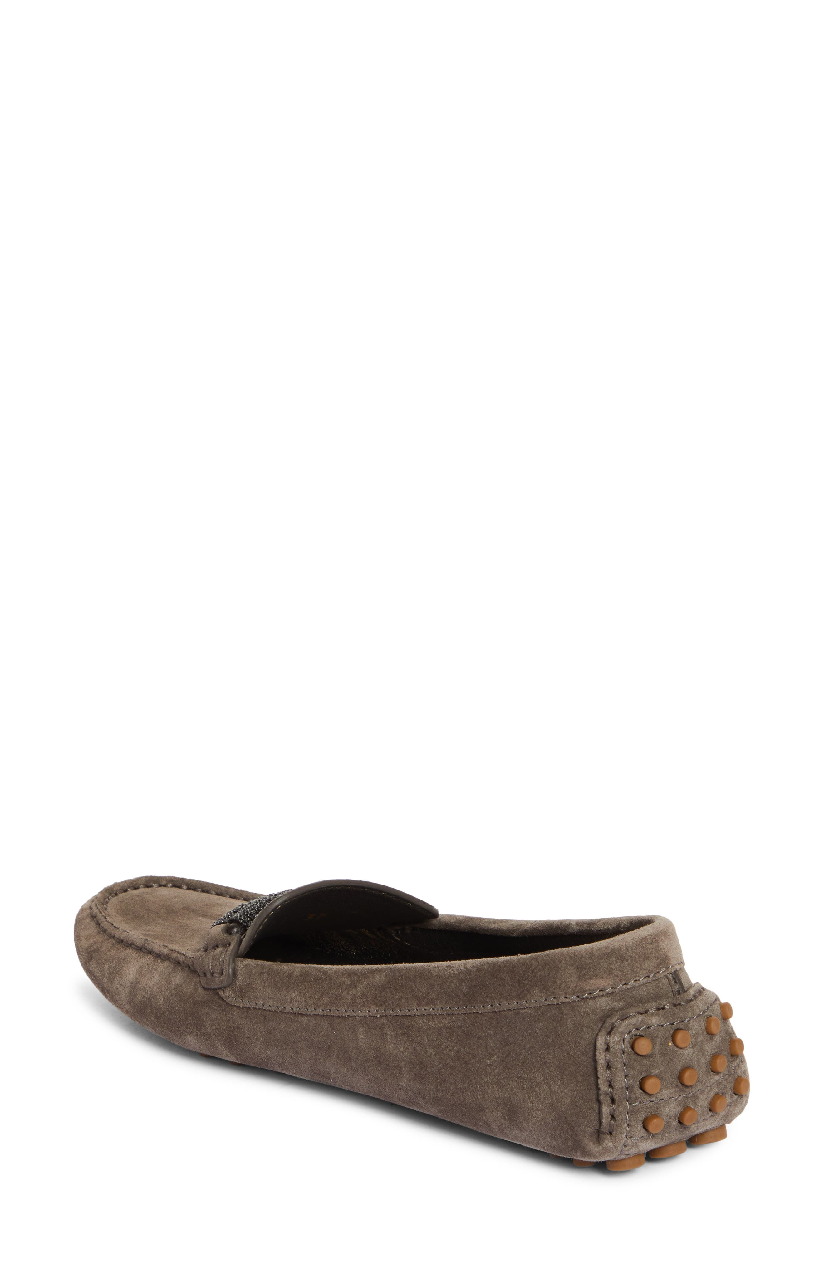 Monili Strap Suede Driving Shoe - 2