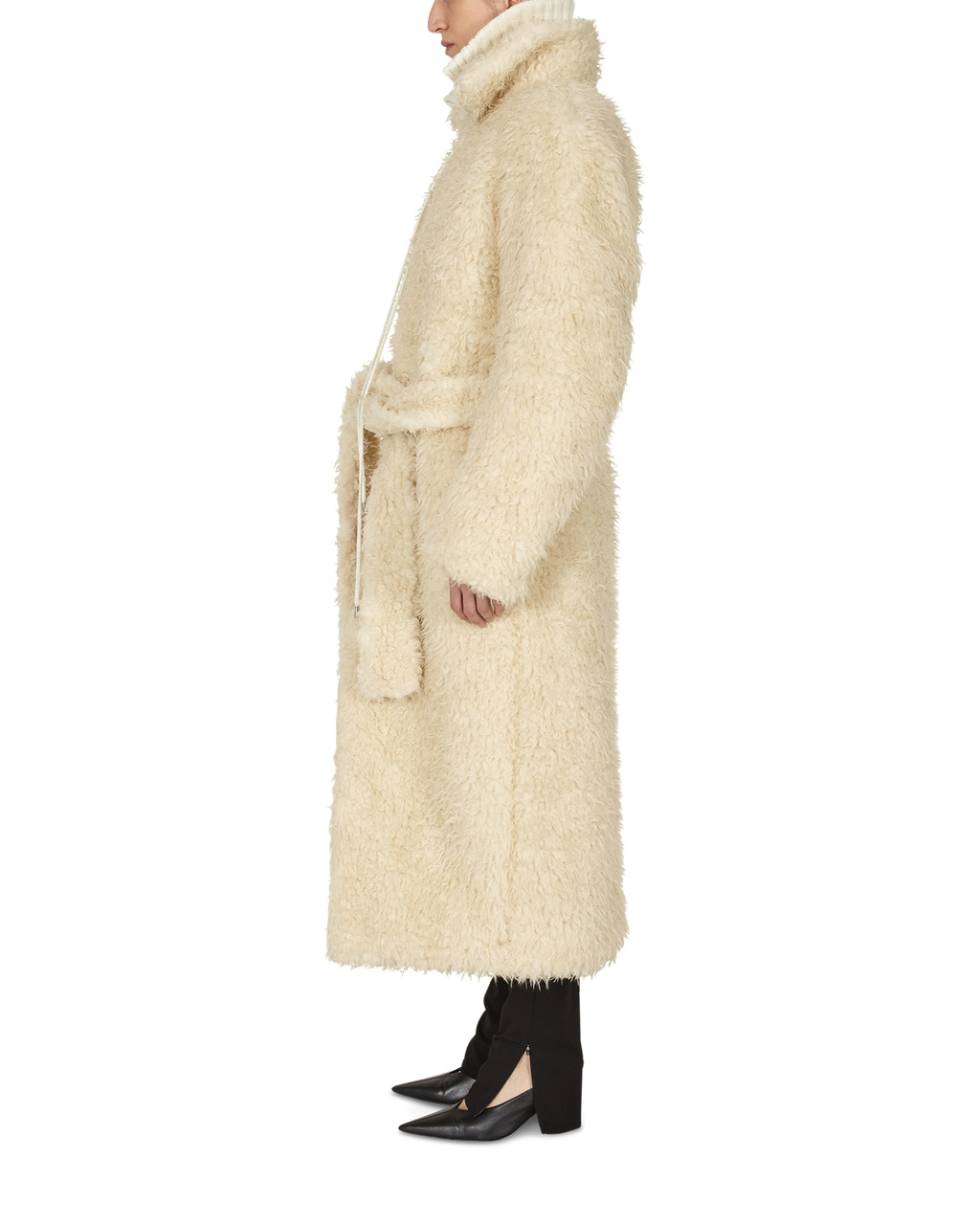 POLAR COAT WITH KNIT COLLAR - 3