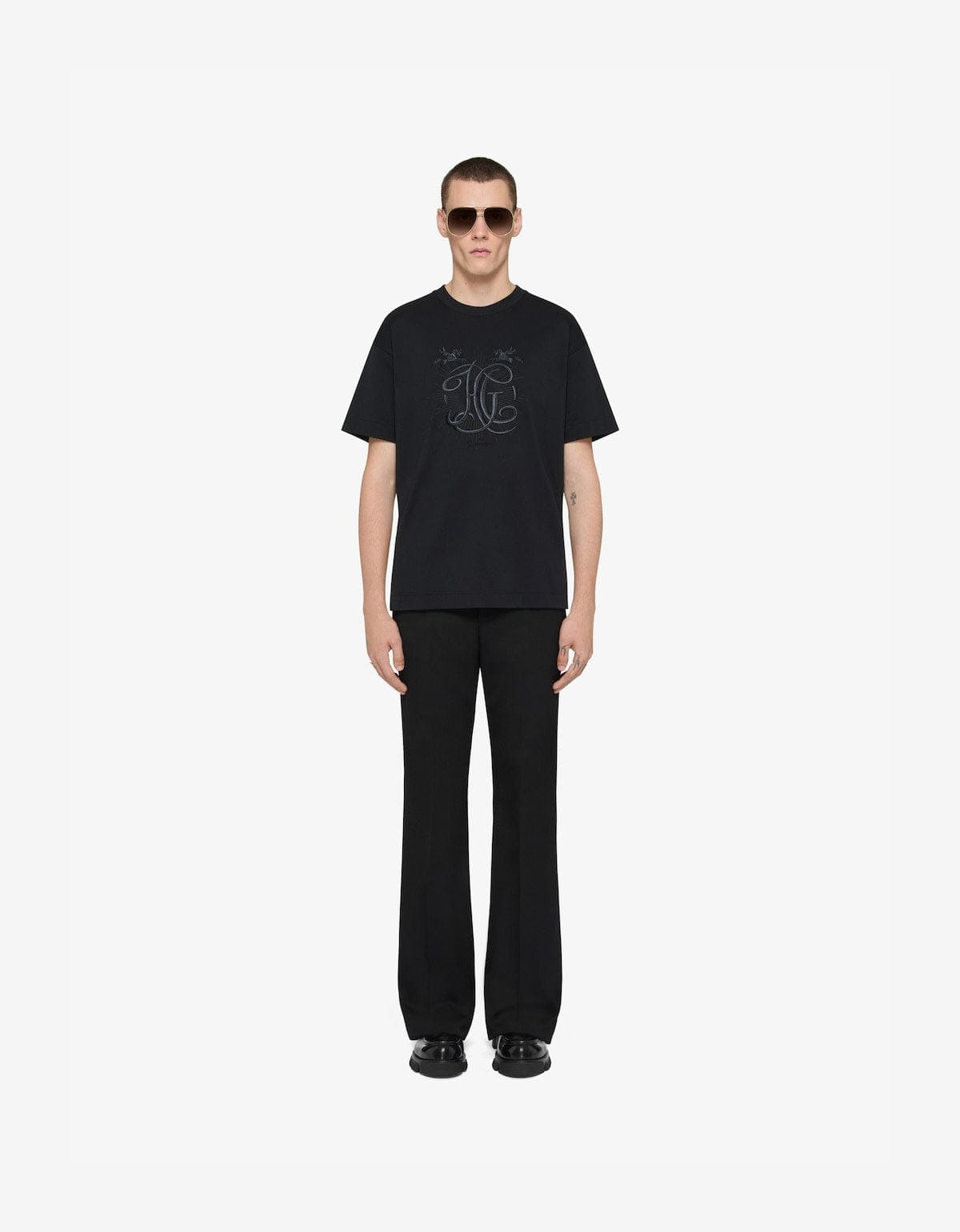 Givenchy Black HG Embroidery T-Shirt - 2