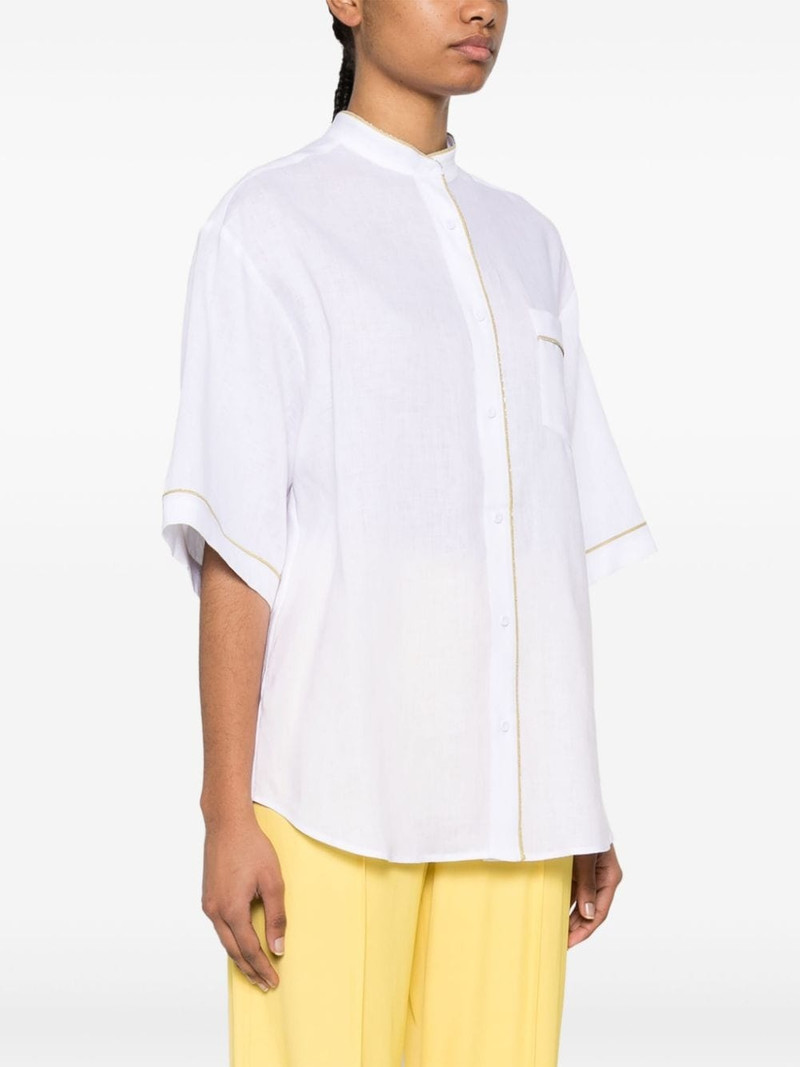 beaded-trim chambray shirt 3