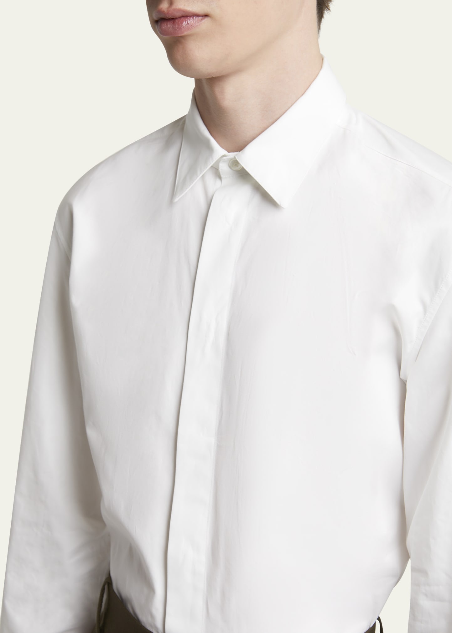 Men's Solid Cotton Sport Shirt - 5