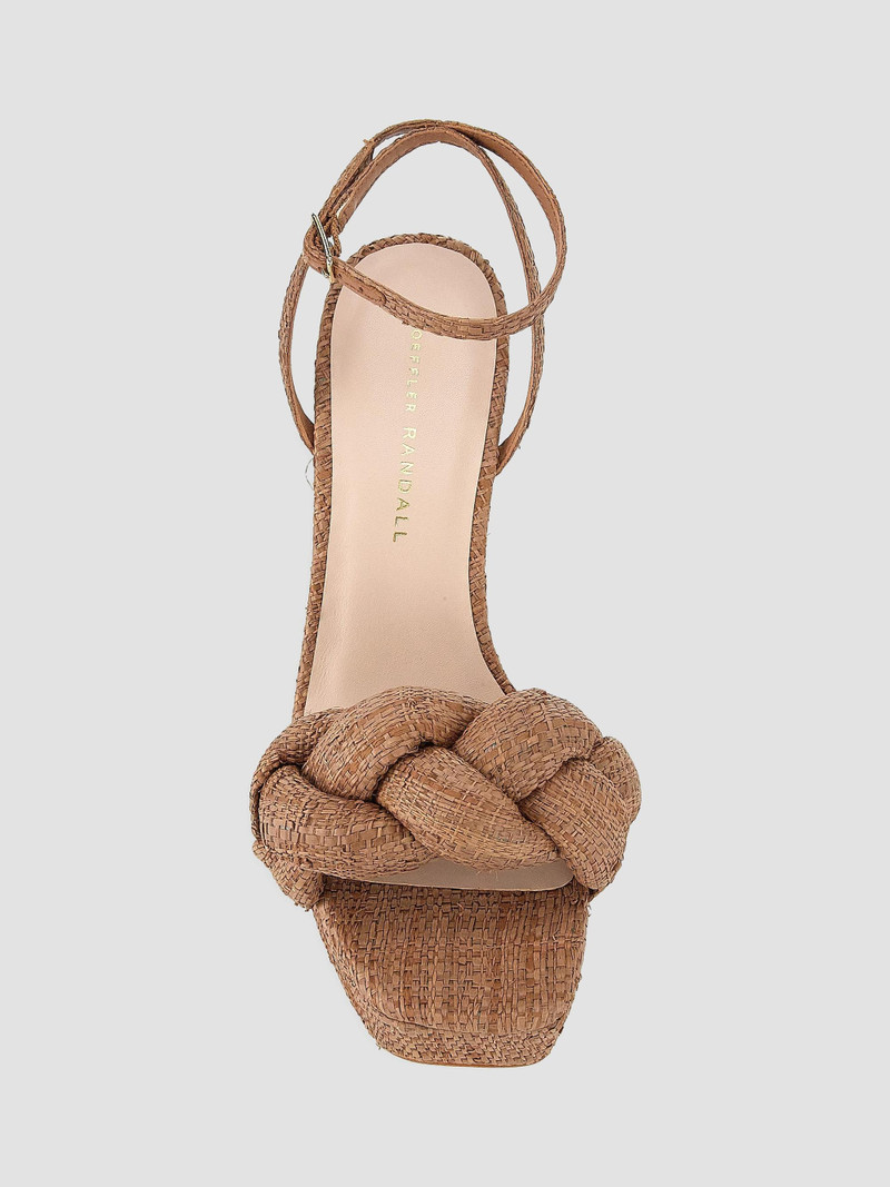 Women's Fae Braided Raffia Platform Sandals - Brown 5