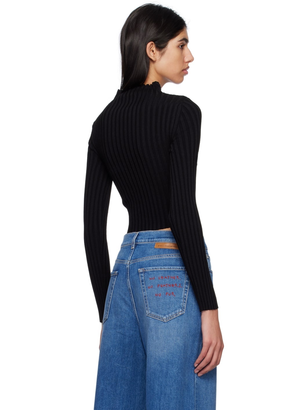 Black Criss-Crossing Turtleneck - 3