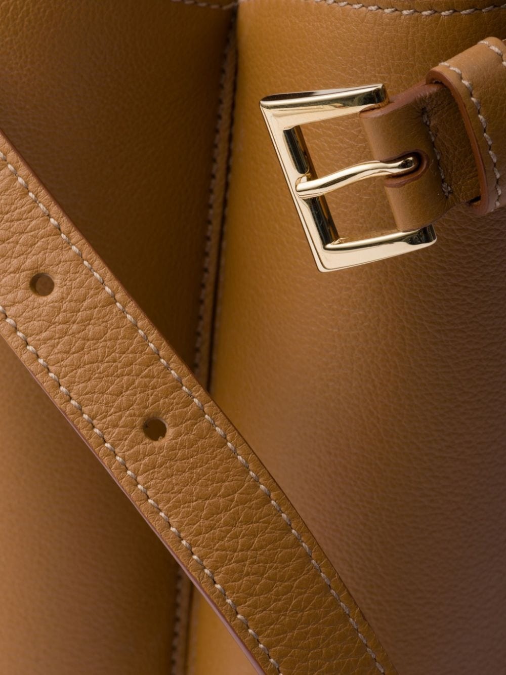 medium belted leather handbag - 6
