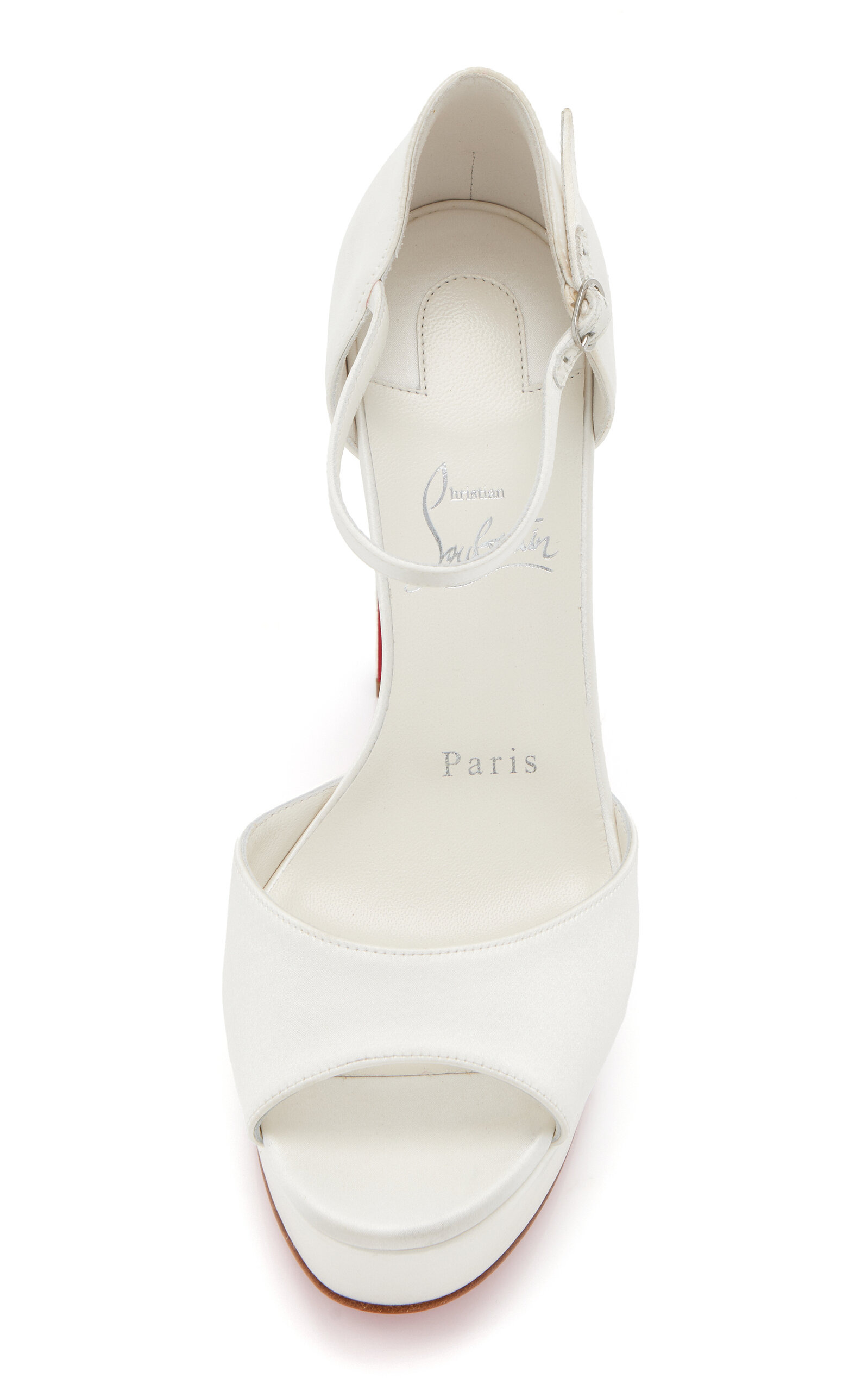 Sandaloo 130mm Crepe-Satin Platform Sandals white - 3