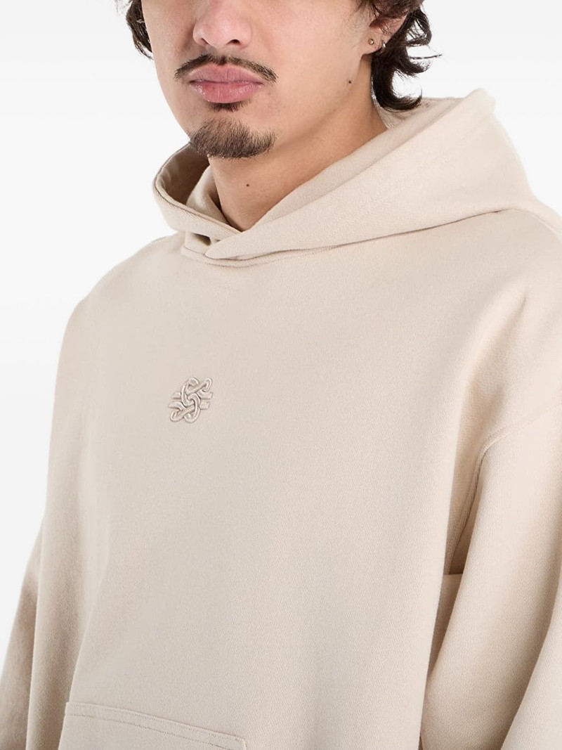 embroidered-logo hoodie 5