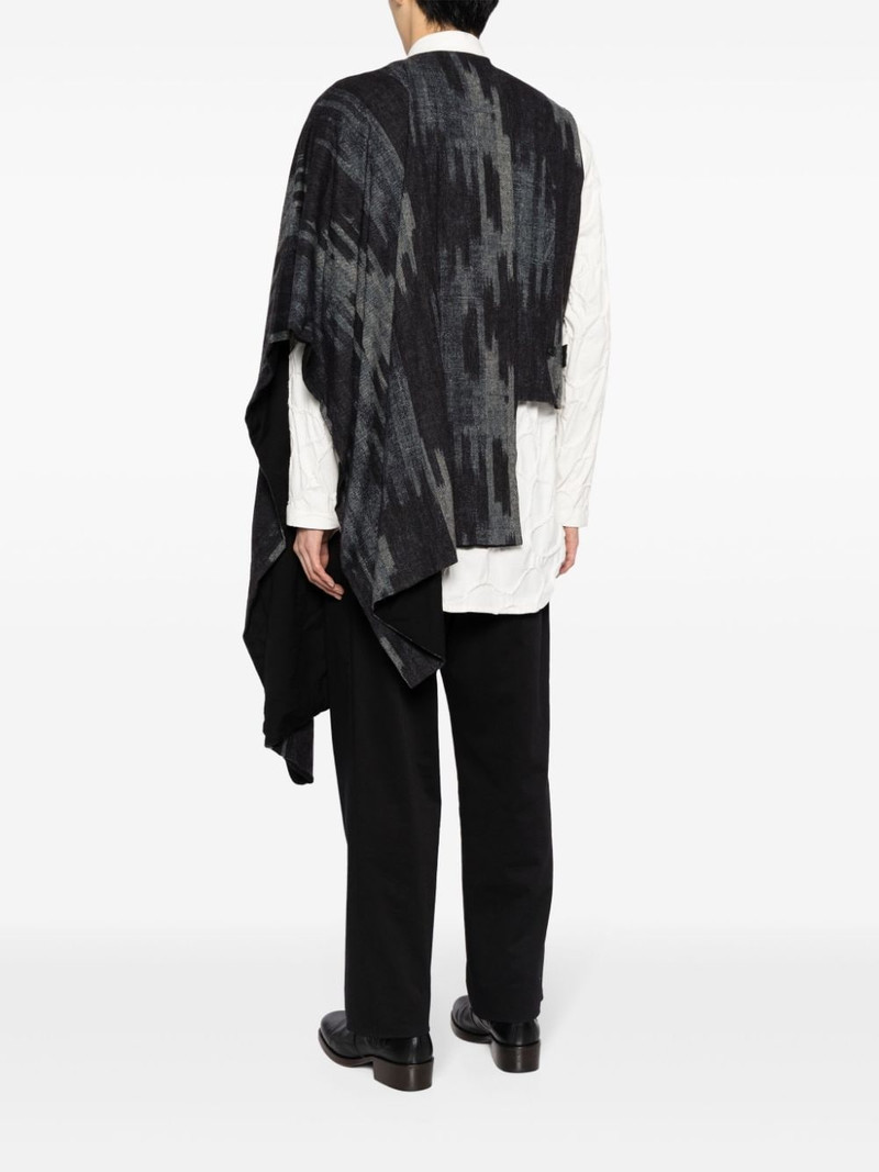 graphic-print textured asymmetric vest 4