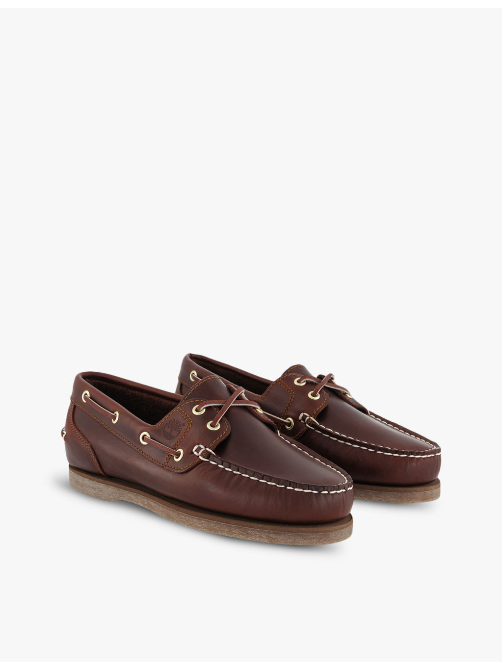 Classic three-eye leather boat shoes - 3