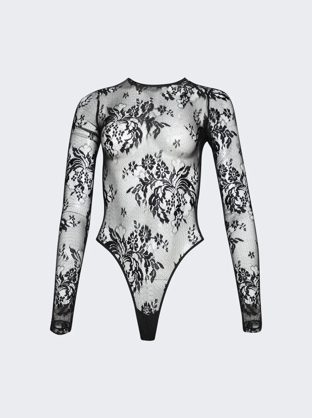 Evening Lace Bodysuit Black - 1