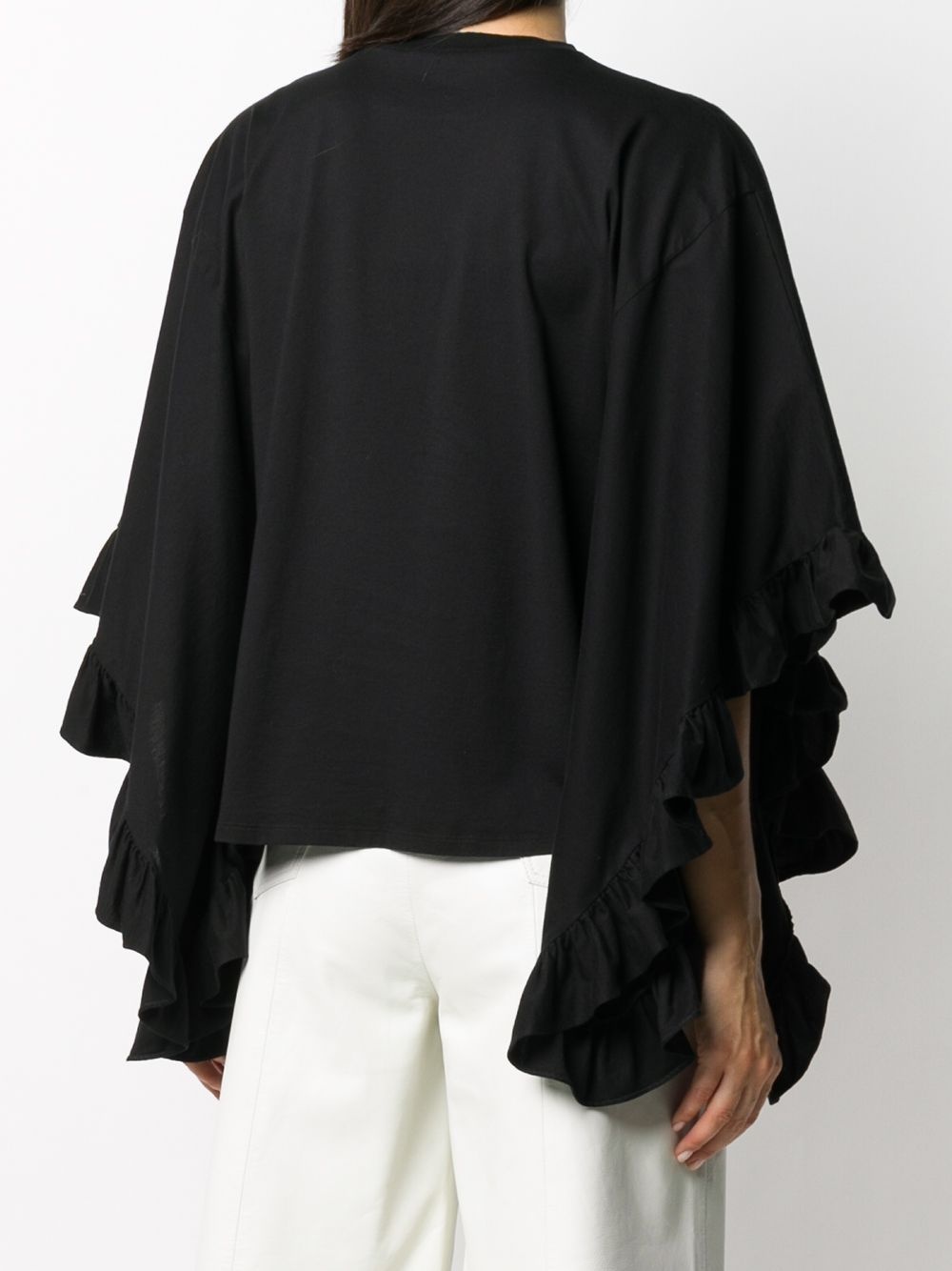 asymmetric flared sleeve top - 4