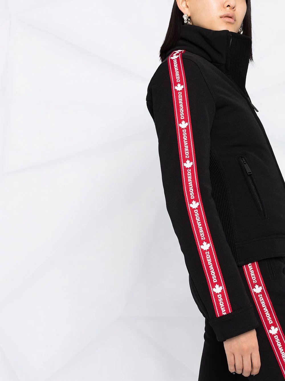 logo-tape ski jacket - 5